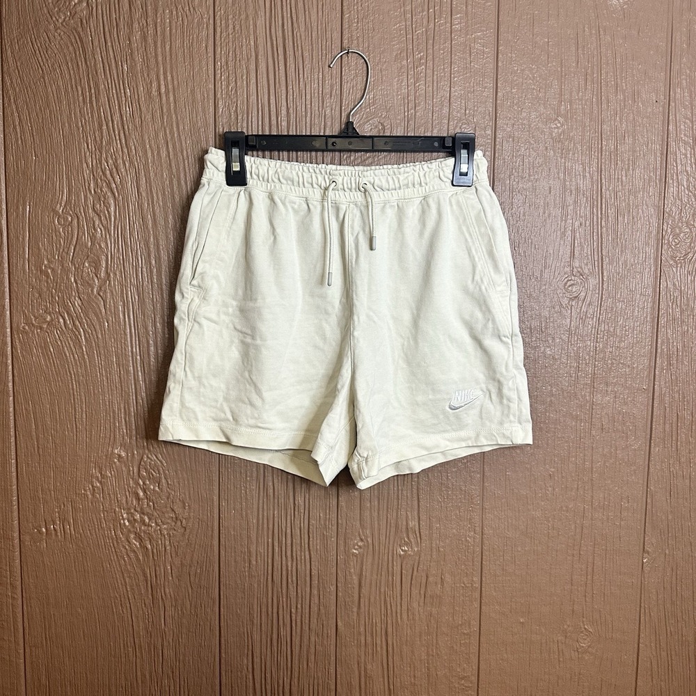 Nike Shorts Womens Sz S Loose Fit High Waist Beige/ Ivory Essential 4" Inseam
